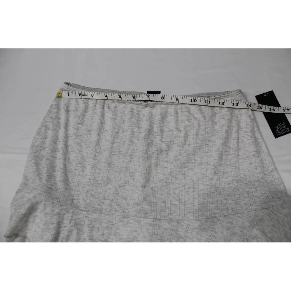 Wild Fable Womens Gray Ribbed Tiered‎ Ruffle Skort Mini Skirt Shorts Size S NWT